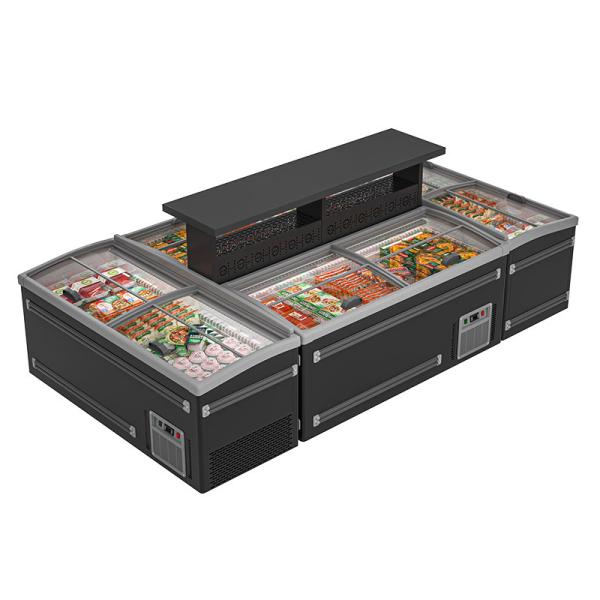 Combine Commercial Supermarket Island Freezer With Top Sliding Door