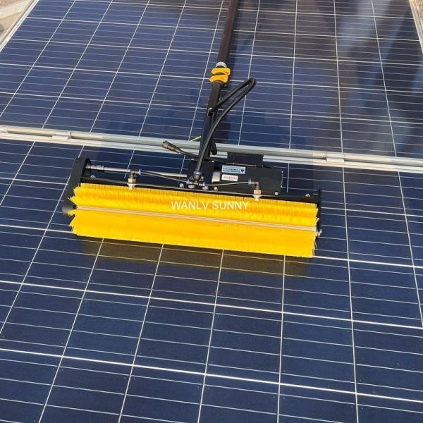 12FT Sistema de escova de pólo alimentado com água com ferramenta de limpeza solar de alumínio de 9 m Pó telescópico