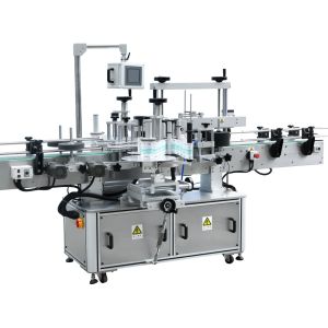 Scratch Card Flat Bottle Pouch Automatic Label Sticking Machine For Cosmetics