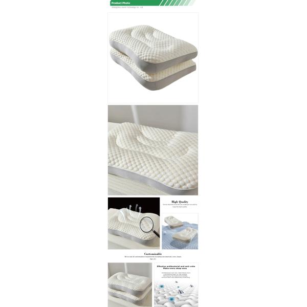 Relaxing Cervical Spine Massage Pillow with Woven Cotton Cover and Soft Memory Foam