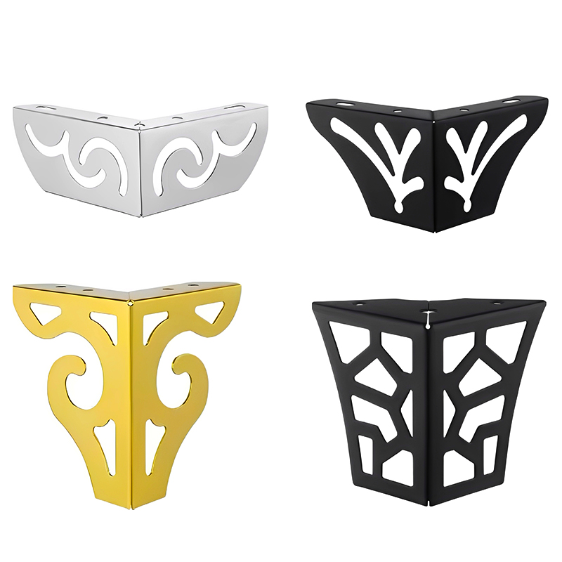 High-quality Luxury Triangular Sofa Accessories Furniture Hardware Chrome Metal Sofa Legs Gold Furniture Support Foot Fittings