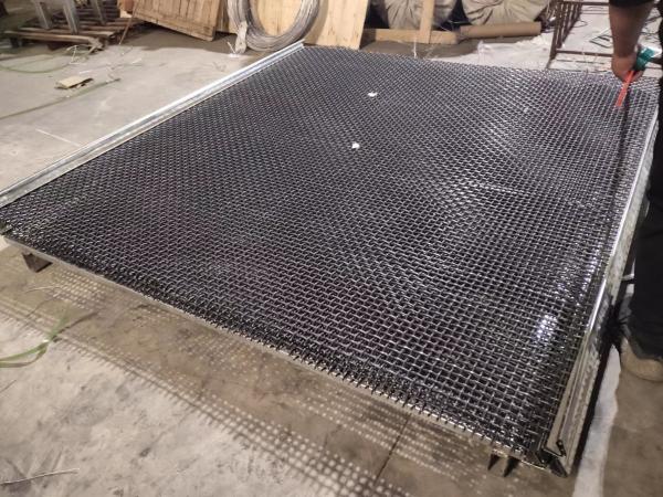 High Carbonh Steel Vibrating Screen Mesh Woven Wire Quarry With Hook