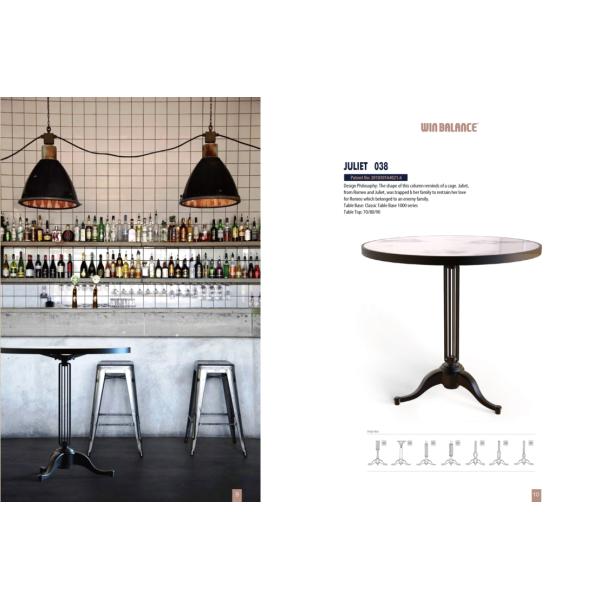 Easy Move Stainless Steel Table Legs  Round Chrome Table Base For Bistro Table