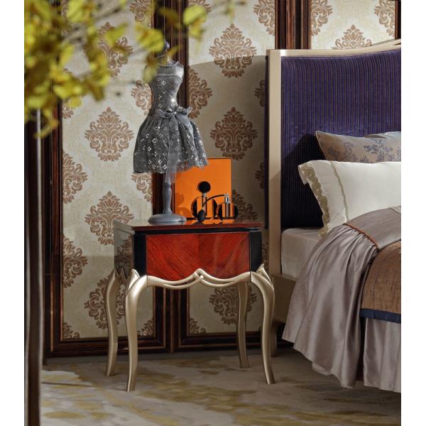 Custom made European design Long bench furniture by Fabric upholstered with Sliver painting legs