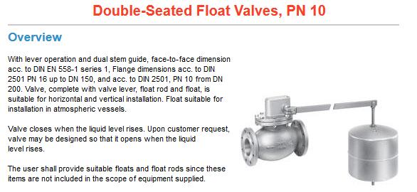 Doubel Seated Water Pressure Reducer Valve Floating Ball Will Close / Open