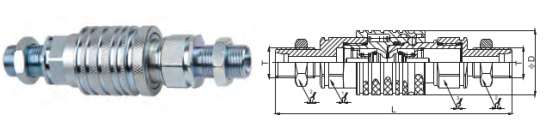 Do anteparo rápido hidráulico do acoplamento do ISO 5675 tipo push pull
