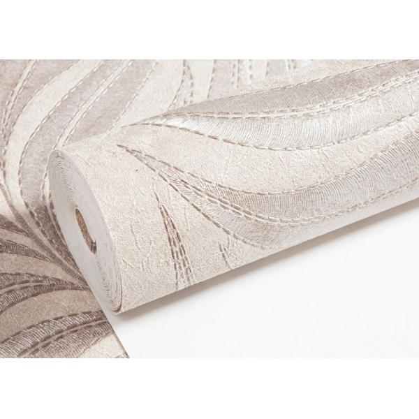Eco - friendly Waterproof Embossed Leaf Wallpaper Embossed Vinyl Material