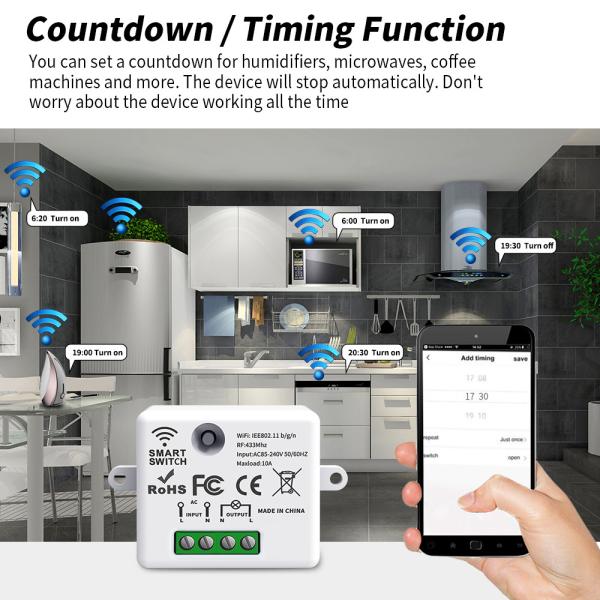 Módulo sem fio industrial de Zigbee do ABS do PC do interruptor 86*86*35mm do toque de Cozylife Zigbee