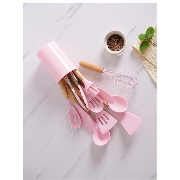 33 Piece Nonstick Cookware Set with Multicolor Frying Pans and Chinese Spatula Spoon