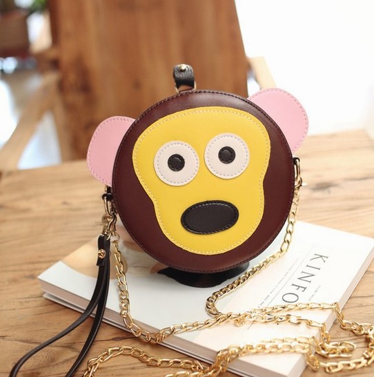 Buns national wind hit the color shoulder bag cute animal chain new women Messenger