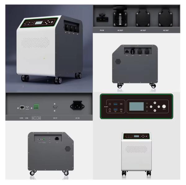 24v 120ah Estação de energia portátil 25.6v 135ah Sistema de armazenamento de energia doméstica tudo em um 3KW com inversor