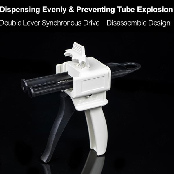 Silicone Impression Material Dental Silicone Tube Squeezer Gun Injection Light 75ml 4:1 10:1