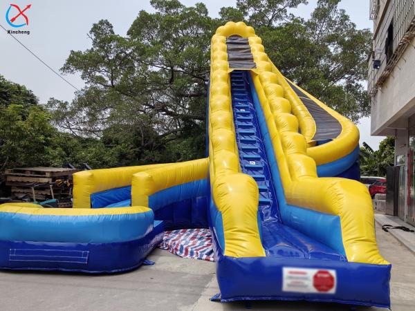 Factory Inflatable Huge Slide Inflatable Double Water Slides Curved Slide Adults