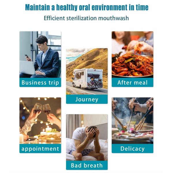 Acuñe el líquido sin alcohol del enjuague del sabor con el bolso 10ml de la bolsita