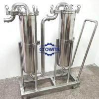 Presión de funcionamiento máxima de 6,0 bar 87 psi en el carcasa de filtro de bolsa de acero inoxidable para bolsa de filtro de PVC