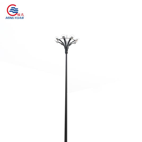 15-55m High Mast Solar Street Light Q235b Galvanized Pole With Automatic Lifting System