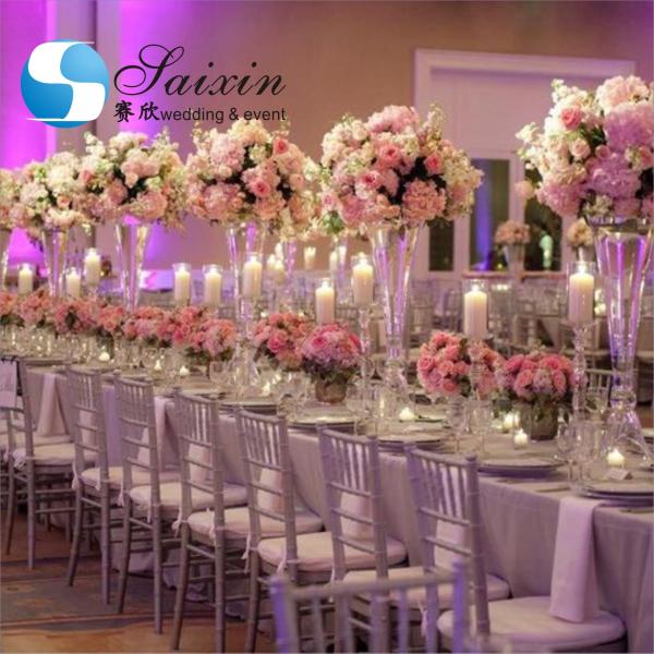 80-100 см высокий черный стеклянный стеклянный ваза ураган для свадебного стола