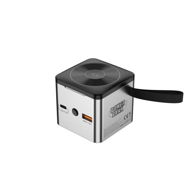 Wireless Charging Power Bank LED Display  45W Portable Charger Retractable Cable