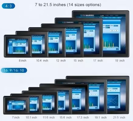 Pressure Resistant Industrial Computer Monitor 7 Inch - 21.5 Inch Multi Touch Monitor