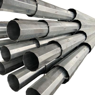 90FT Polygonal Transmission Steel Pole Hot Galvanized Power Steel Transmission Poles