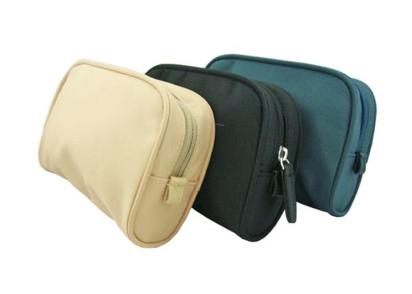Light Brown / Green / Black Travel Accessory Bags In Strong Microfiber Material