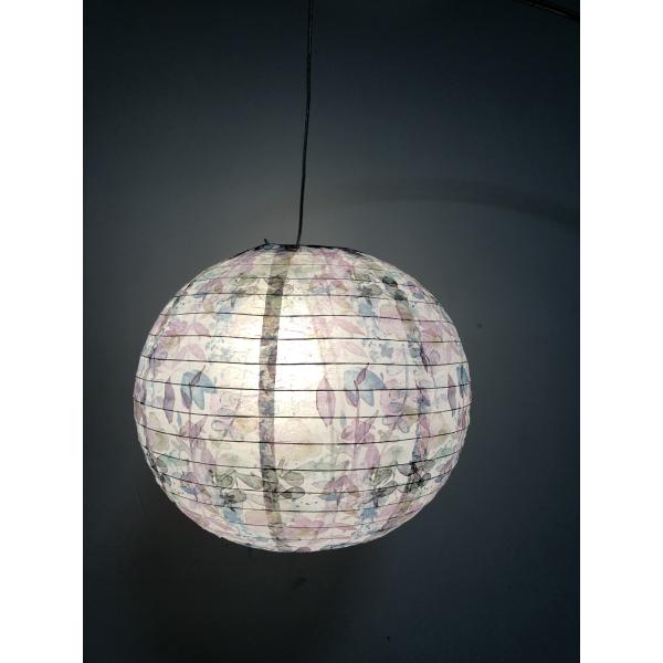300mm ball shape Paper Kids Bedroom Lampshades With Flower Printed