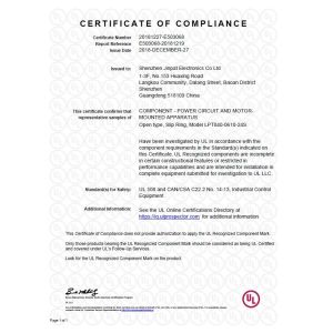 JINPAT Electronics Co., Ltd Certifications