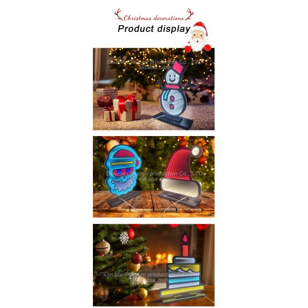 NO Dimmer Support Christmas Stocking LED Light Acrylic Magic Mirror for Festive Decor