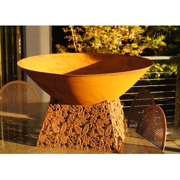 Шар ямы огня Кортен современного дизайна стальной с финишем стойки лист ржавым