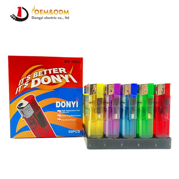 Dongyi 2025 OEM 81mm Refillable Plastic Electronic Lighters Cigar Smoking Electric Custom Logo Gas Cigarette Lighter
