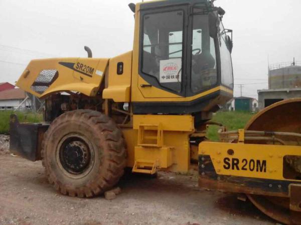 SHANTUI SR20M Diesel Second Hand Road Roller , Hand Vibratory Roller Machine
