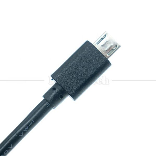 重電流 20AWG 5A 裸線 オープン修理 ラズベリーパイセンサー用のマイクロUSBピグテールケーブル