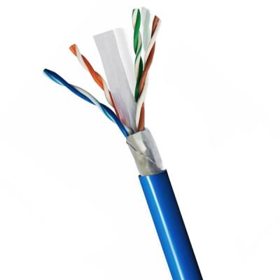 1Gbps FTP CAT6 Cable Blue 1000FT 23AWG Solid Bare Copper Network Cable
