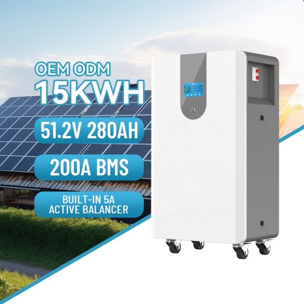 Touchscreen Lifepo4 Powerwall Lithium Ion Battery 51.2V 280Ah 200Ah 15Kwh 10Kwh Wall Mounted Solar Energy Storage Batteries