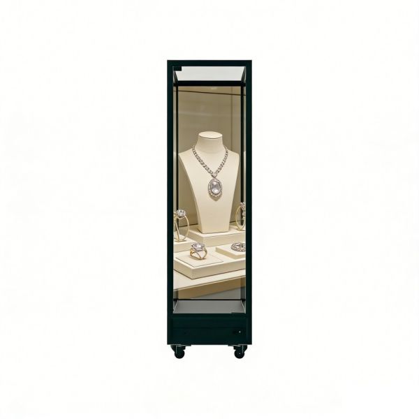 48 Inch Vertical Transparent OLED Showcase Display for Cultural Heritage and Museum Exhibition Cabinets