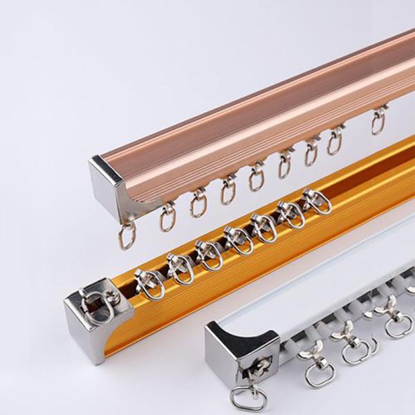 Extendable Curtain Tracks for Windows of Different Widths Custom Flatted Track Design