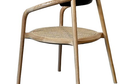 Cane Seat Curved Wood Dining Armchair CYC-067