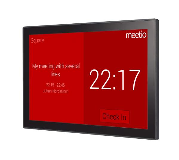 Glass Wall Mount 10 Inch Room Scheduling Touch Screen Terminal Add LED Light Bar NFC Reader