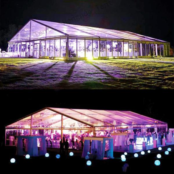 Aluminium Structure 300 People Glass Marquee Tent Anti Rust Surface