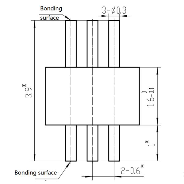 3 vidrios de Pin Hermetic DC al Pin recto del corte de los conectores del sello del metal