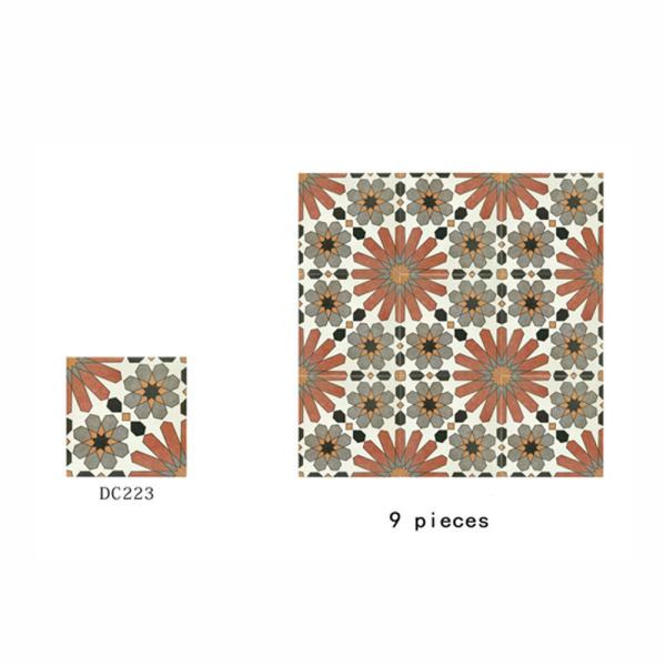 Brown Gray 20x20cm Non-Slip Ceramic Rustic Tile for Floor Wall