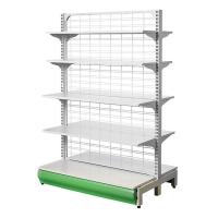 Supermercado de malla de alambre Gándola Estante de exhibición Estante de comestibles Estante de exhibición de alambre