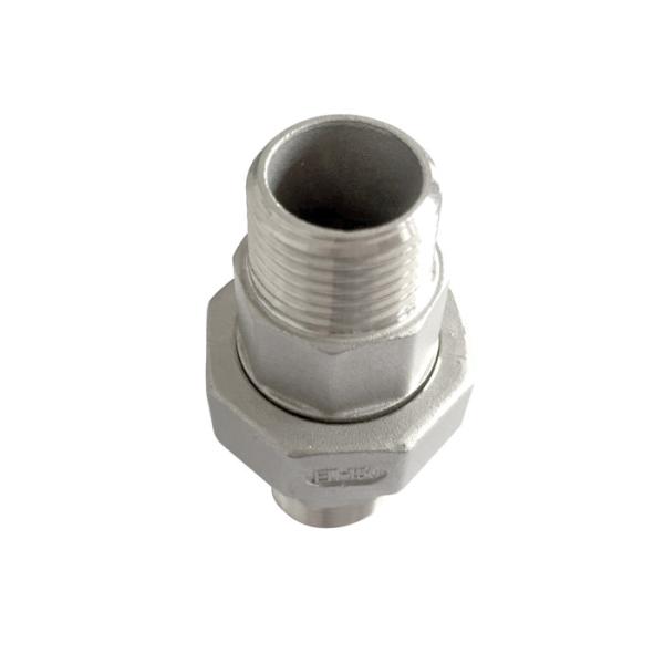 Male-Male Threaded 304 Stainless Steel Pipe Fitting Union Flat Conical Cone Type