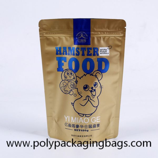 Support rescellable vers le haut de sac zip-lock de papier d'aluminium