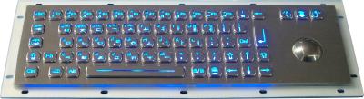 Teclado Backlit com trackball, teclado industrial de IP65 curso longo USB do metal