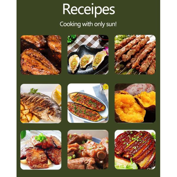 Solar Powered Barbecue Grill Solar Thermal Cooker with 137mm*610mm solar tubes