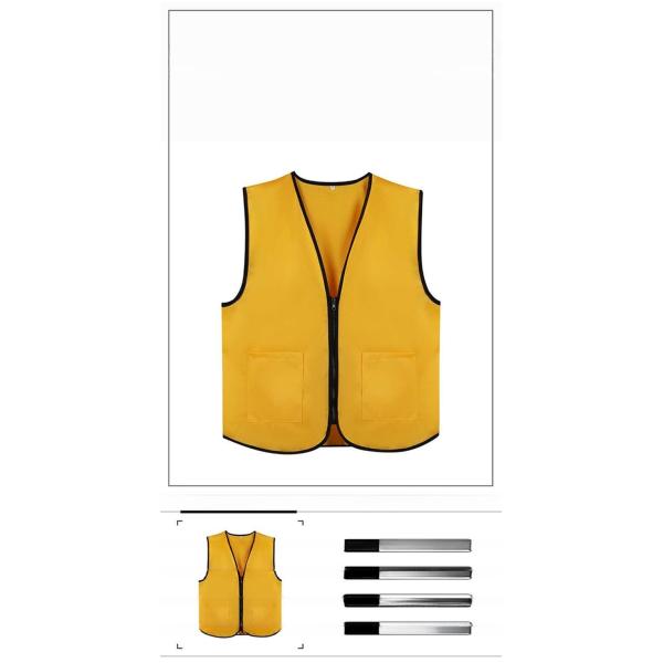 Motorcycle Safety Vest Customized Logo 100% Polyester Breathable Outside Traffic Road