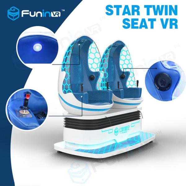 青い色の硬貨は2 VRの地帯の運動場のアーケードのための卵9D VRの映画館/VRのヘルメットのゲームのシミュレーターを作動させました