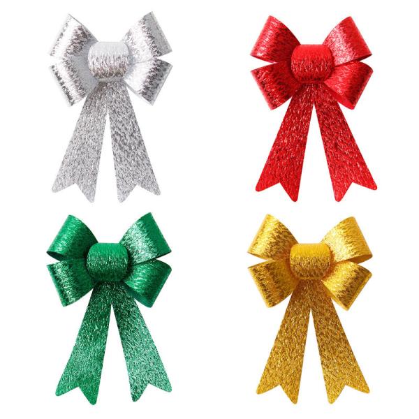 Large PVC Plastic Bow Christmas Wreath Bow for Xmas Decoration in Buffalo Plaid Check