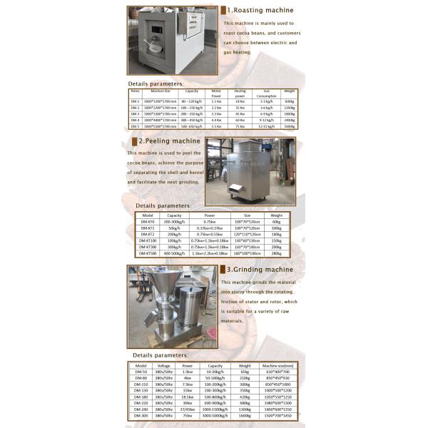 Stainless Steel Cocoa Bean Processing Line for Cacao Powder Manufacturing Machine